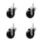 Service Caster 35 Inch Hard Rubber Wheel Swivel 58 Inch Threaded Stem Caster Set Service Caster SCC-TS20S3514-HRS-58212-4 - alternate 1